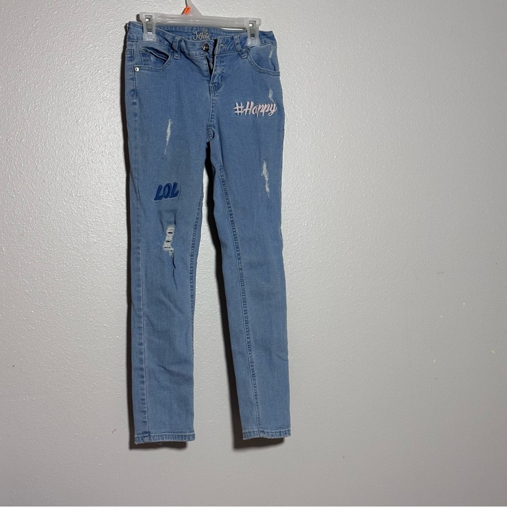 Justice Kids Girls Denim‎ Light Blue Simply Low Jegging Jeans size 10.